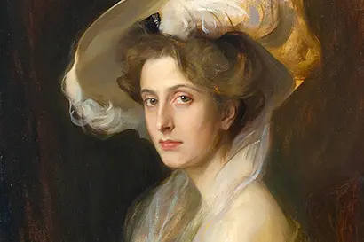 Porträtt av Prinsessan Louise av Battenberg (senare Mountbatten), av Philip de László 1907.